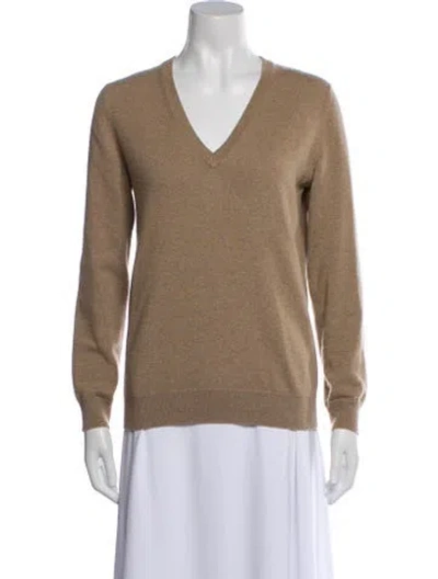 Pre-owned Brunello Cucinelli Cashmere V-neck Sweater In Neutral
