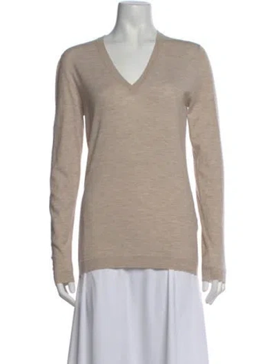 Pre-owned Brunello Cucinelli Cashmere V-neck Sweater In Neutral