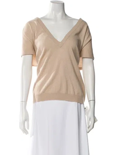 Pre-owned Brunello Cucinelli Cashmere V-neck Sweater In Neutral