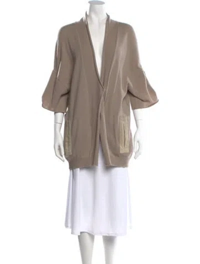 Pre-owned Brunello Cucinelli Cashmere V-neck Sweater In Neutral
