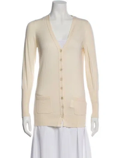 Pre-owned Brunello Cucinelli Cashmere V-neck Sweater In Neutral