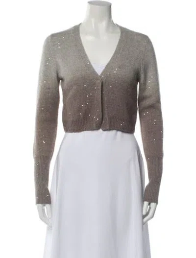 Pre-owned Brunello Cucinelli Cashmere V-neck Sweater In Neutral