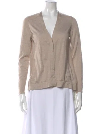 Pre-owned Brunello Cucinelli Cashmere V-neck Sweater In Neutral