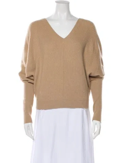 Pre-owned Brunello Cucinelli Cashmere V-neck Sweater In Neutral