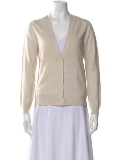 Pre-owned Brunello Cucinelli Cashmere V-neck Sweater In Neutral
