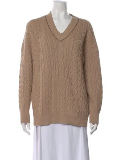 Pre-owned Brunello Cucinelli Cashmere V-neck Sweater In Neutral