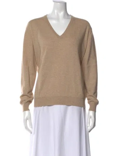 Pre-owned Brunello Cucinelli Cashmere V-neck Sweater In Neutral