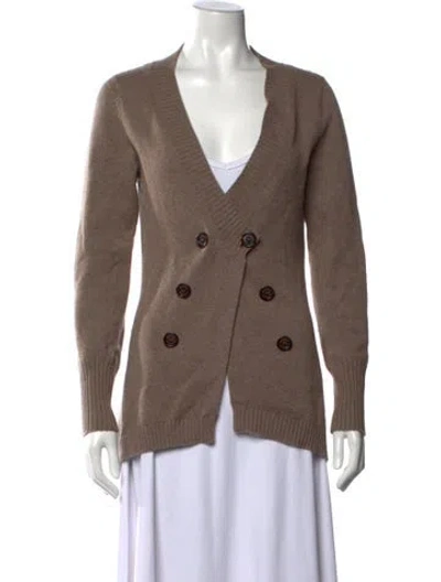 Pre-owned Brunello Cucinelli Cashmere V-neck Sweater In Neutral