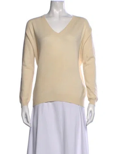 Pre-owned Brunello Cucinelli Cashmere V-neck Sweater In Neutrals