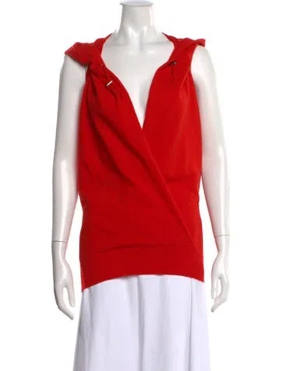 Pre-owned Brunello Cucinelli Cashmere V-neck Sweater In Orange