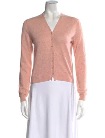 Pre-owned Brunello Cucinelli Cashmere V-neck Sweater In Pink