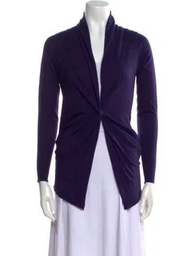Pre-owned Brunello Cucinelli Cashmere V-neck Sweater In Purple