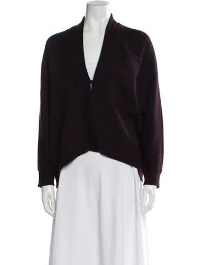 Pre-owned Brunello Cucinelli Cashmere V-neck Sweater In Purple