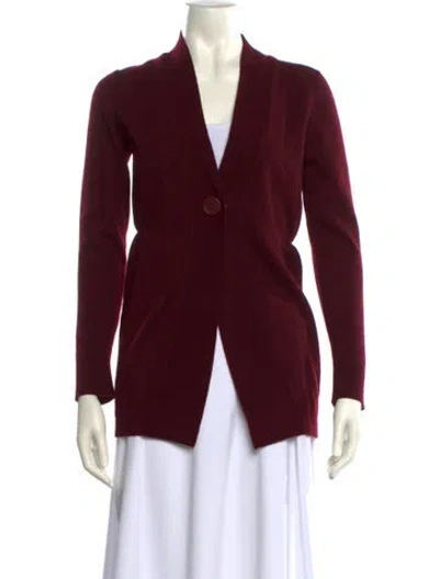 Pre-owned Brunello Cucinelli Cashmere V-neck Sweater In Red