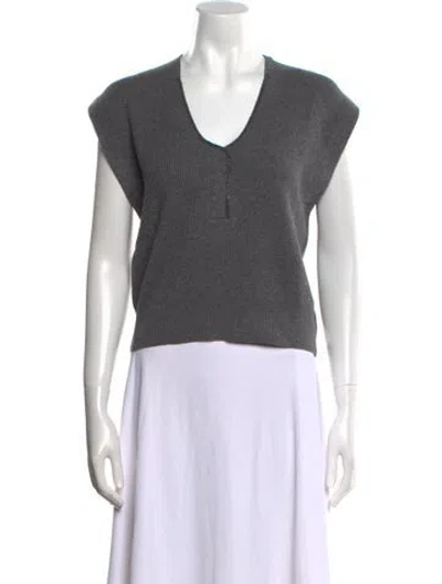 Pre-owned Brunello Cucinelli Cashmere V-neck Sweater W/ Tags In Gray