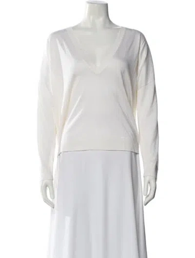 Pre-owned Brunello Cucinelli Cashmere V-neck Sweater W/ Tags In Neutral