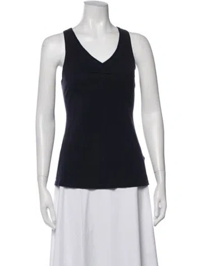 Pre-owned Brunello Cucinelli Cashmere V-neck Top In Blue