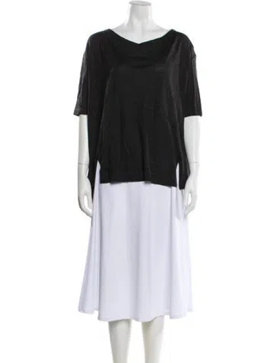 Pre-owned Brunello Cucinelli Cashmere V-neck T-shirt W/ Tags In Gray