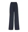 Brunello Cucinelli Cashmere Wide-leg Trousers In Blue