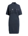 Brunello Cucinelli Cashmere Woman Midi Dress Charcoal Size Xl Virgin Wool, Cashmere, Silk In Blue