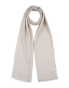Brunello Cucinelli Cashmere Woman Scarf Beige Size - Cashmere, Silk, Polyamide In Gray