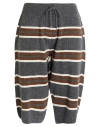 Brunello Cucinelli Cashmere Woman Shorts & Bermuda Shorts Charcoal Size M Virgin Wool, Cashmere, Sil In Gray