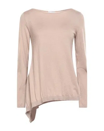 Brunello Cucinelli Cashmere Woman Sweater Camel Size M Cashmere, Silk, Polyamide, Metallic Polyester In Brown