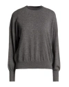 Brunello Cucinelli Cashmere Woman Sweater Grey Size M Cashmere, Ecobrass In Gray