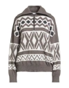Brunello Cucinelli Cashmere Woman Sweater Khaki Size 3xl Virgin Wool, Cashmere, Silk, Leather, Brass In Neutral