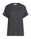 Brunello Cucinelli Cashmere Woman Sweater Midnight Blue Size L Cashmere, Silk, Polyamide, Polyester In Black