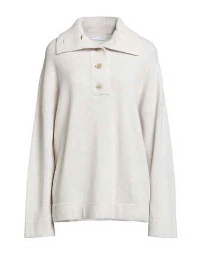 Brunello Cucinelli Cashmere Woman Turtleneck Beige Size 3xl Cashmere, Brass In Neutral
