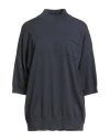 Brunello Cucinelli Cashmere Woman Turtleneck Navy Size M Cashmere In Blue