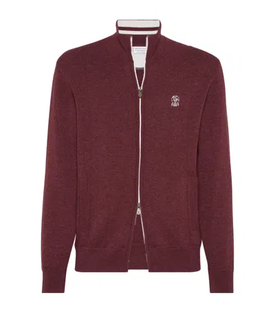 BRUNELLO CUCINELLI CASHMERE ZIP-UP CARDIGAN
