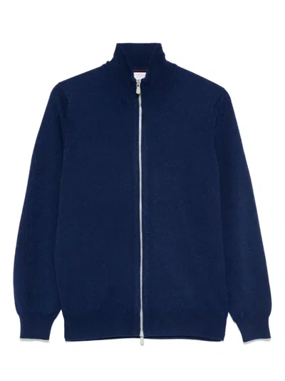 BRUNELLO CUCINELLI CASHMERE ZIP-UP SWEATSHIRT
