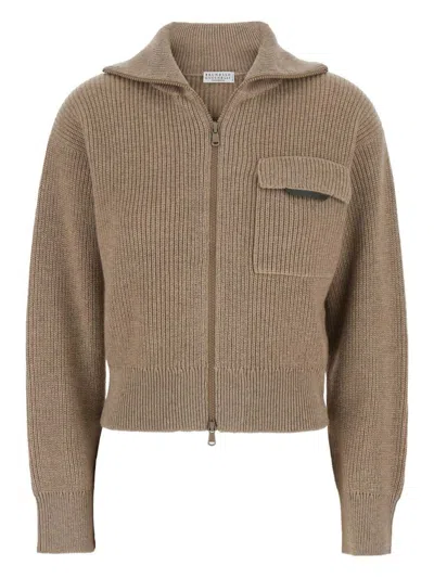 Brunello Cucinelli Cashmere Zipped Cardigan