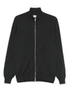 Brunello Cucinelli High Neck Cashmere Cardigan With Ribbed Cuffs In Black