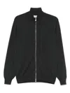 Brunello Cucinelli High Neck Cashmere Cardigan With Ribbed Cuffs In Black