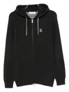 Brunello Cucinelli Cashmere Zip-up Hoodie Featuring Drawstring Hood In Black
