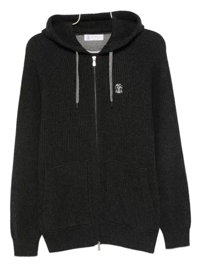 BRUNELLO CUCINELLI BRUNELLO CUCINELLI CASHMERE ZIPPED HOODIE