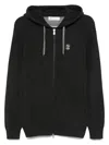 Brunello Cucinelli Grey Cashmere Knit Zip-up Hoodie In Black