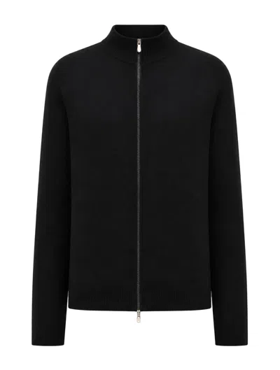 Brunello Cucinelli Cashmere Zip-up Cardigan In Black