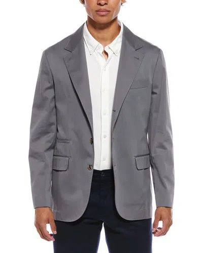 Brunello Cucinelli Cashmere-blend Blazer In Gray
