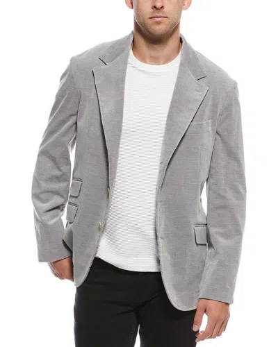 Brunello Cucinelli Cashmere-blend Jacket In Gray
