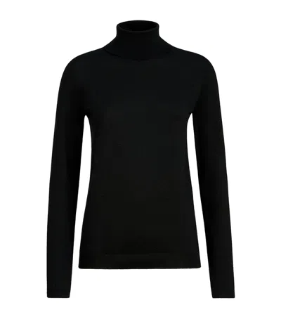 Brunello Cucinelli Cashmere-silk-blend Rollneck Sweater In Black