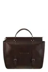 Brunello Cucinelli Men Casual Calfskin Briefcase In Brown