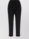 Brunello Cucinelli Casual Joggers With Drawstring And Stripe In Black