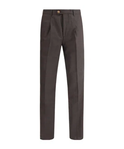 BRUNELLO CUCINELLI BRUNELLO CUCINELLI PRESSED CREASE SLIM-FIT TROUSERS