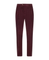 Brunello Cucinelli Garment-dyed Leisure Fit Trousers In Cotton Corduroy With Pleat Clothing In Burgundy