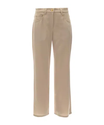 Brunello Cucinelli Casual Pants With Belt Loops In Neutral