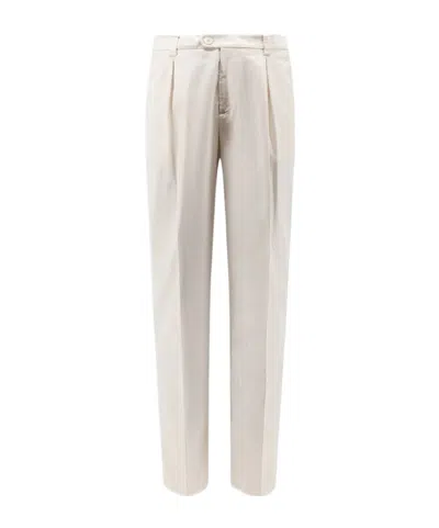Brunello Cucinelli Casual Pants With Belt Loops In Neutral